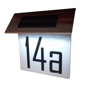 Podświetlany numer domu Solarny tabliczka